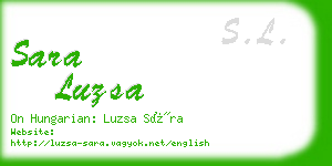 sara luzsa business card